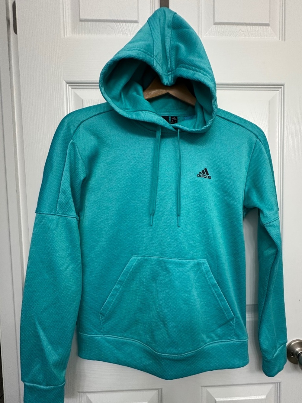 Adidas Climawarm Hoodie Size Small Junior Turquoise